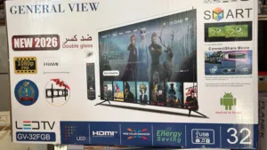 شاشة 32 انش HD سمارت ضد كسر اصدار 2026 تتوفر لدينا خدمة التوصيل حسب المنطقه