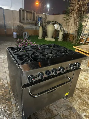 (Migali) Professional 6-Burner Commercial Gas Range with Oven for restaurants - Stainless Steel