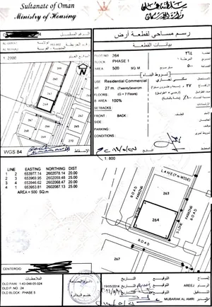 ارض سكنية تجارية العامرات