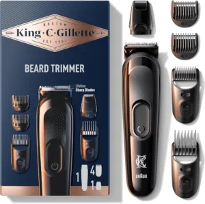 ماكنة حلاقه براون للشعر واللحيه مع تنعيم ودرجات Braun Men's Electric Beard Trimmer