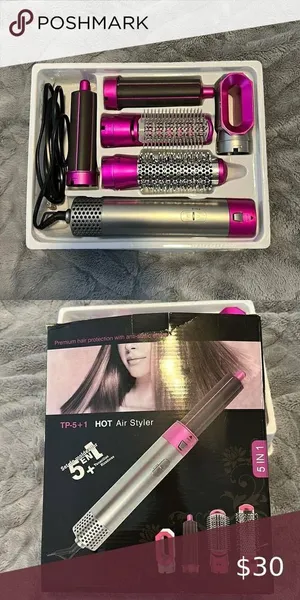 * حجم أسطوانة التجعيد: حوالي 30 ملم الموديل : TP_5+1 Hot Air Styler لماركه :  TP_5+1