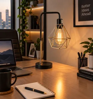 مصباح مكتب (Table Lamp) هندسي مودرن
