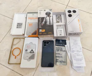 جهاز TECNO Pova 7 5Gموصفات 256جيجا رام 16 مستعمل بحالة الوكاله متوفر توصيل وهداياااا