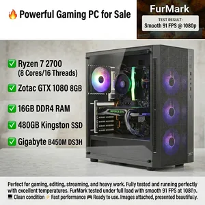 Ryzen 7 2700 + GTX 1080 Gaming PC 16GB RAM No RGB Fast SSD