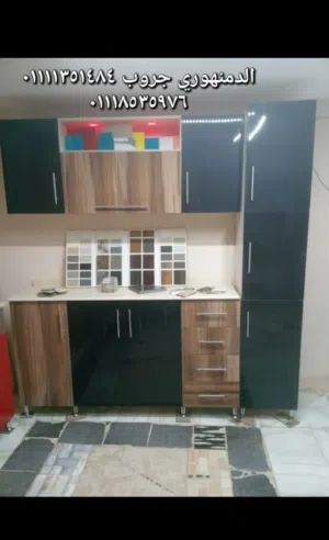 مطبخ جاهز مطابخ جاهزه كونتر ضد المياه و الرطوبه و الاتساخ سوفت كلوز مقابض مسوره استالس