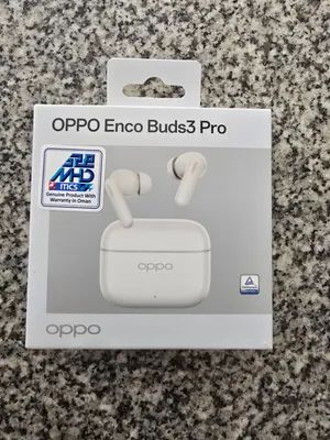 سماعة OPPO Enco Buds3 Pro الأصلية بالكرتونة ومع الضمان (جديدة/بحالة ممتازة