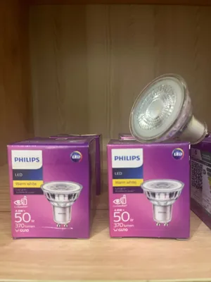 Philips LED Spotlight Bulbs GU10 4.6W (Warm White 3000K) - 50W Equivalent لمبات ليد فيليبس