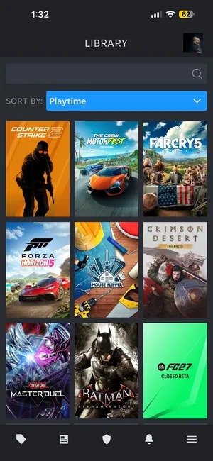 حساب ستيم ، Forza Horizon 5 , Far Cry 5 , Batman , Crimson Desert