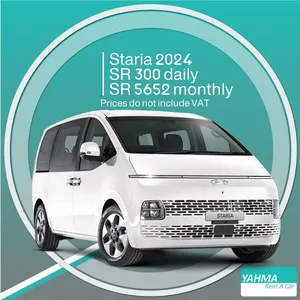 Hyundai Staria 2024 for rent (9 seater) in Dammam - Free delivery for monthly rental