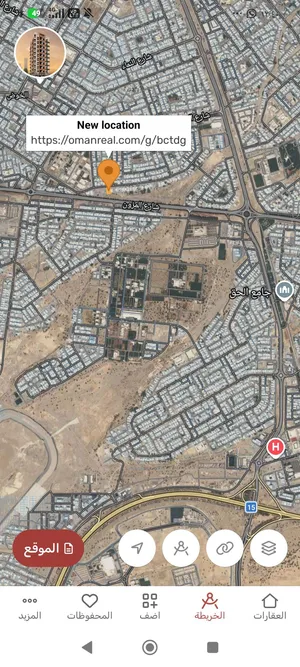 ارض سكنيه الخوض اول خط شارع مزون 1175 متر ب180 الف للشاري الجاد فقط