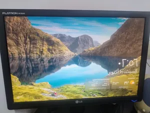 شاشة كمبيوتر LG FLATRON W1934S قياس 19 بوصة نضيفة جدا لون اسود