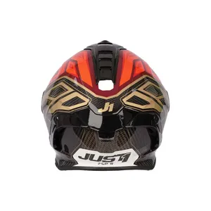 JUST1 J-GPR Instinct Fluo Light Red Carbon Full Face Helmet (ECE)