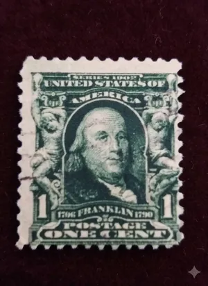 الطابع صورة بنجامين فرانكلين 1902 (Benjamin Franklin