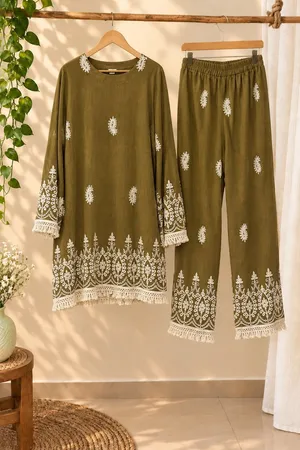 Pakistani Style Cord Set - Very good quality imported material - ladies wear - dress - set dress