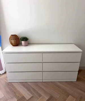 IKEA MALM Chest of 6 Drawers (White, 160x78 cm)