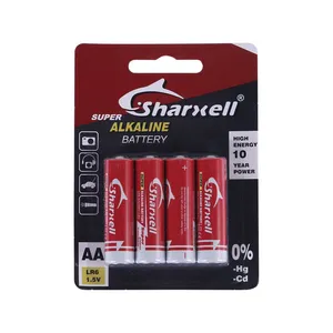 بطاريات Sharxell AA قلوية 4 حبات بالكرت جملة كرتون 768 حبة