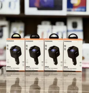 PORODO MALTI PORT CAR CHARGER شاحن سيارة 45w PD QC 18w