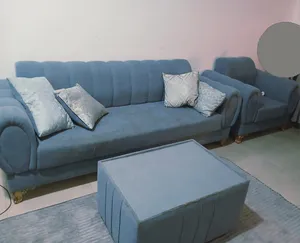 Stylish blue 5-seaters sofa set for sale-comfort and value
