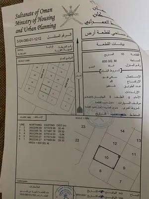 ارض في بركاء البلة مساحة 600متر