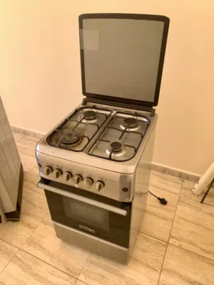 1. Panasonic automatic washing machine 2. Cooker with gas cylinder 3. Large bed for two people