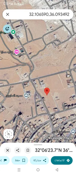 قطعة ارض للبيع في الزرقاء الجديدة قرب مسجد الصابرين