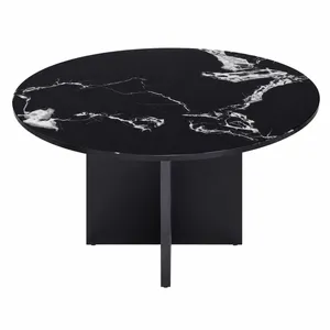 استلم وادفع طاولة قهوة دائرية رخام أسود مودرن مقاس 60x60 Modern BlackMarbleCoffee Table o...........