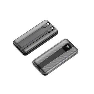 باور بانك Huntkey PL02-10K سعة 10000mAh شحن سريع 22.5W بكابلين مدمجين