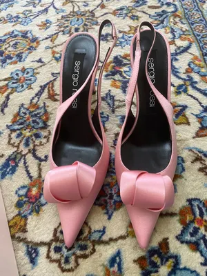 Authentic Sergio Rossi satin slingback pumps size 39