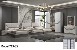 غرف نوم صيني اورجينال 3 سرير 3 دوشق طبي مقاس 200*120 تسريحة+ كراسي كبت 2.20*2.2 2كومدينو