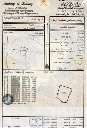 ارض زراعي مسور قريب من كل الخدمات