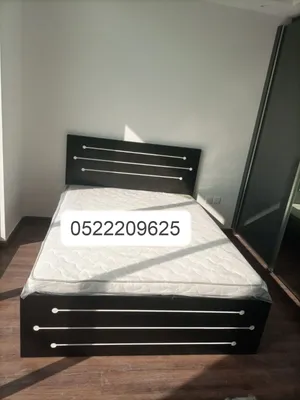 MDF wood bed queen size with medical mattress sale