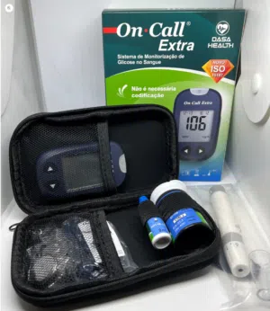 جهاز السكري  One Call Extra جهاز فحص نسبة السكر بالدم مراقبة الجلوكوز في الدم مع شرائح