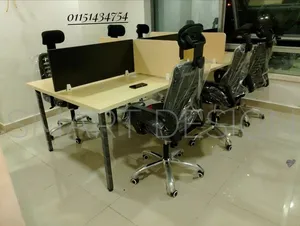 ورك استيشن/مكاتب موظفين/خليه عمل خشب mdfاسبانى متاح جميع المقاسات /تجهيز شركات ومقرات اداريه