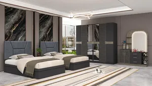 طقم غرفة نوم بسريرين مقاس السرير: 120×20 سم  2 bed bedroom set  bed size 120x200