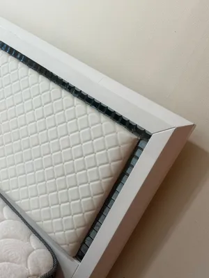 White Bed Frame with Mattress