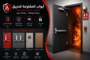 ابواب مقاومه للحريق وانظمه إطفاء وانذار الحريق