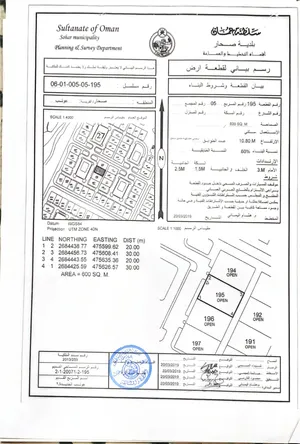 صحار عوتب الجديده ملاصقه منزل وقريبه من مسجد ومحلات تجاريه في بدايه المخطط بسعر مميز- انا المالك