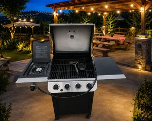 BBQ gas system with touch stove