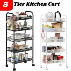 5 TIER ROLLING STORAGE  CART.