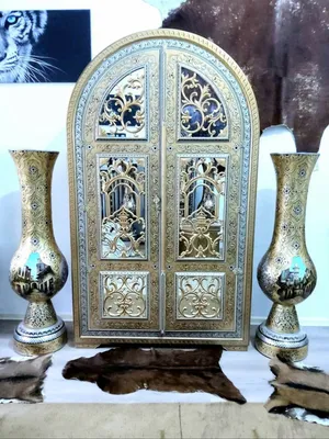 Luxury Royal Damascene Ajami Cabinet An Exceptional Handcrafted Artistic Masterpiece, One of a Kind.