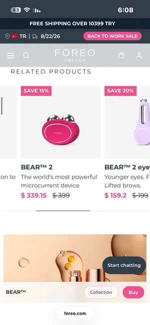 FOREO BEAR Facial Toning Device Mint