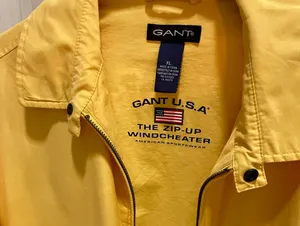 GANT USA The Zip-Up Windcheater Jacket - Yellow, XL