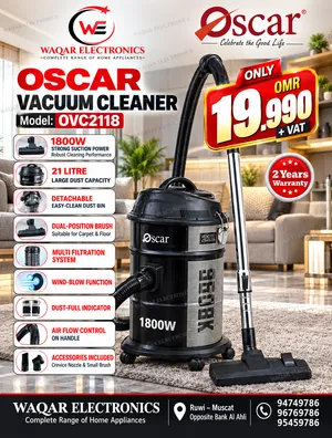 OSCAR Vacuum Cleaner, model OVC2118.