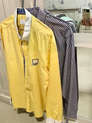 men's long-sleeve striped casual shirts - size L