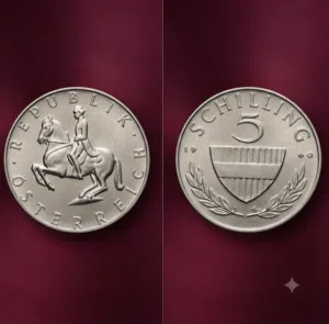 شلن النمسا النادر 1960 فضة وزن 5 جرام فضة