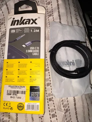 كيبل Inkax USB-C إلى AUX 3.5mm بطول 1.2 متر – موديل AL-28 للبيع