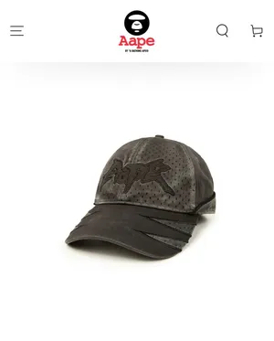 AAPE by A Bathing Ape Vintage Black Cotton Baseball Cap