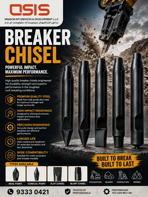 all types of Soosan breaker Chisels avaliable