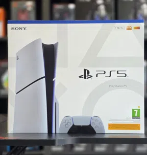 لعنوان: بلايستيشن 5 سليم جديد (نسخة الأقراص) - سعة 1 تيرا مع ضمان سنة Brand New PS5 Slim (Disc)