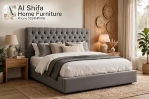 king size bed with spring soft mattress